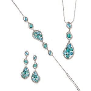 Silver Free Form Dangle Design Set